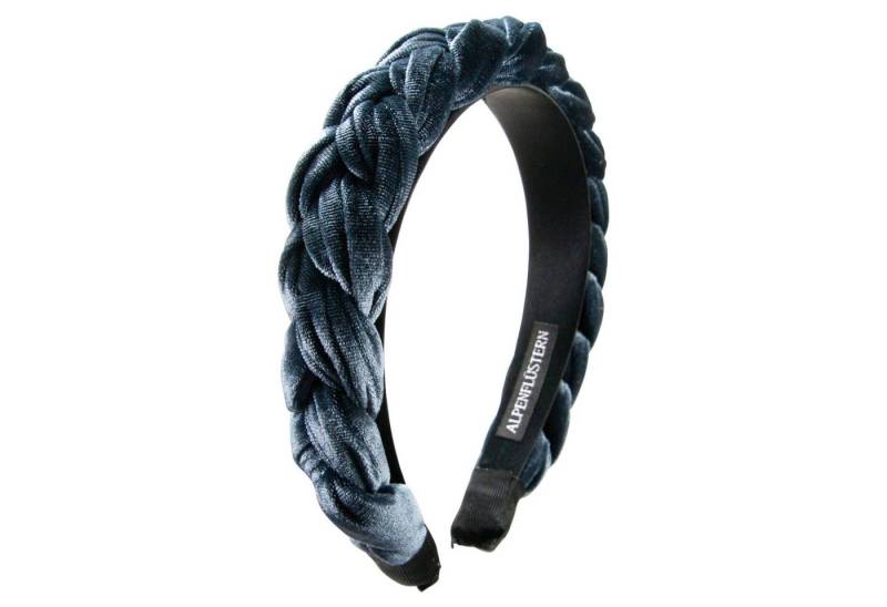 Alpenflüstern Haarreif Samt-Haarreif Flechtoptik (grau-blau) von Alpenflüstern