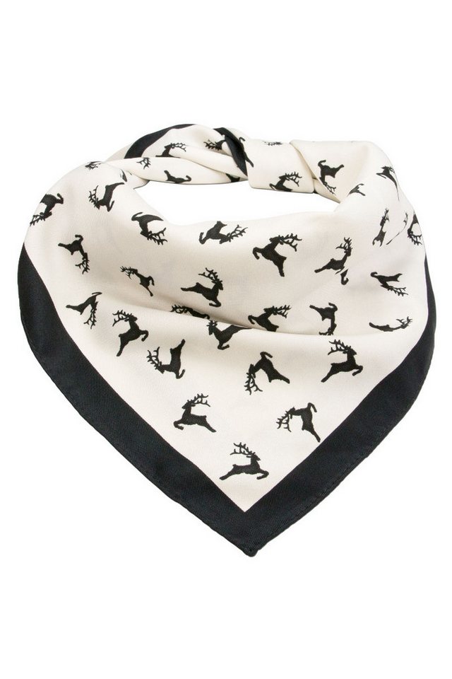 Alpenflüstern Halstuch Trachtentuch - SPRINGENDE HIRSCHE von Alpenflüstern