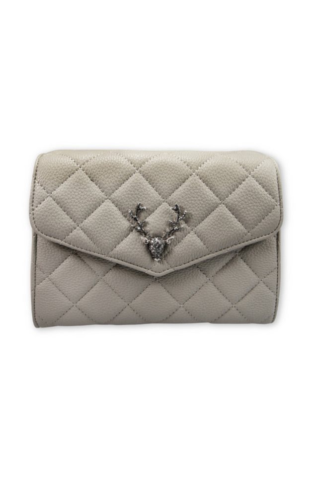 Alpenflüstern Handtasche Trachtentasche - STRASSHIRSCH - taupe-grau von Alpenflüstern