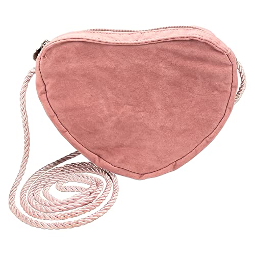 Alpenflüstern Herztasche - Damen Trachtentasche in Herzform, Schultertasche fürs Dirndl, Herz Handtasche zur Tracht, Dirndltasche (rosé) DTA037 von Alpenflüstern