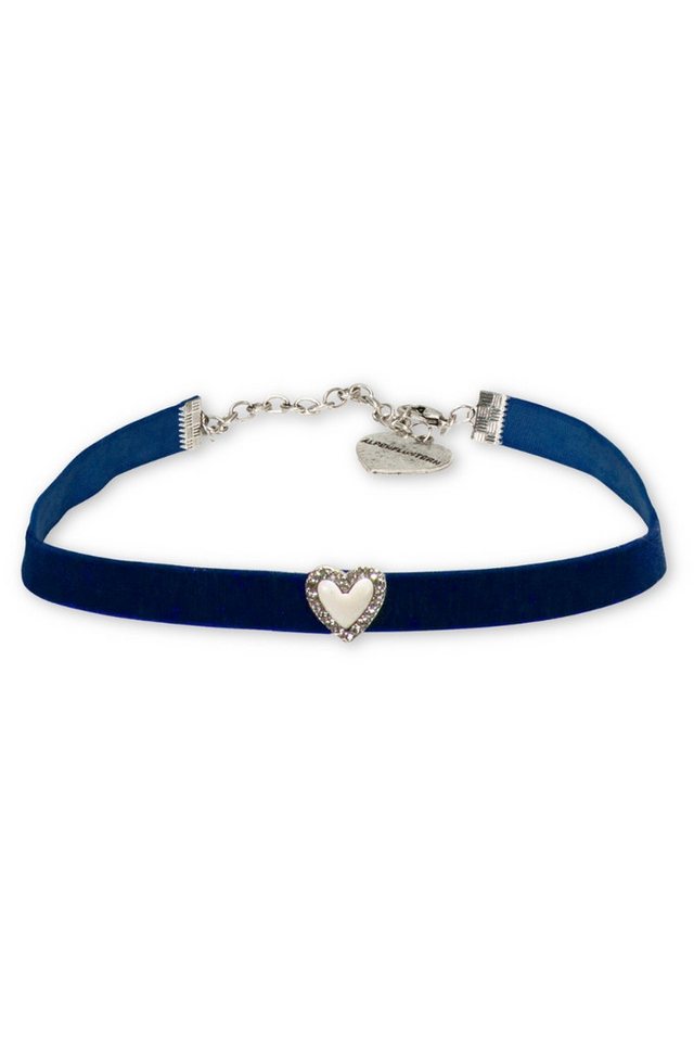 Alpenflüstern Kette mit Anhänger Kropfband - STRASS-HERZ - von Alpenflüstern