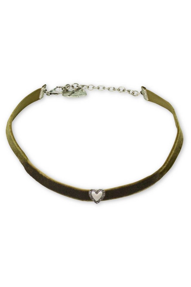 Alpenflüstern Kette mit Anhänger Kropfband - STRASS-HERZ - von Alpenflüstern