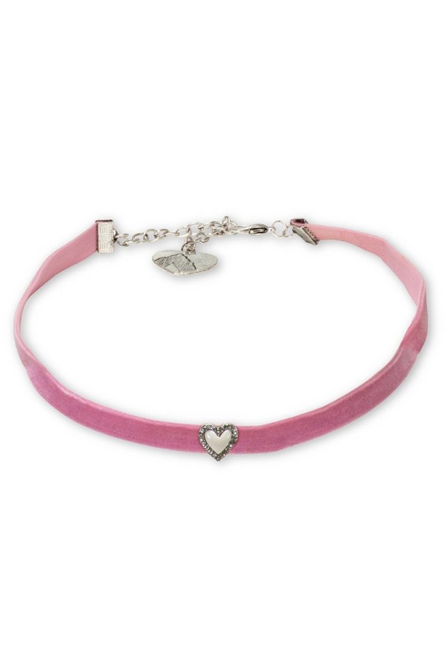 Alpenflüstern Kette mit Anhänger Kropfband - STRASS-HERZ - von Alpenflüstern
