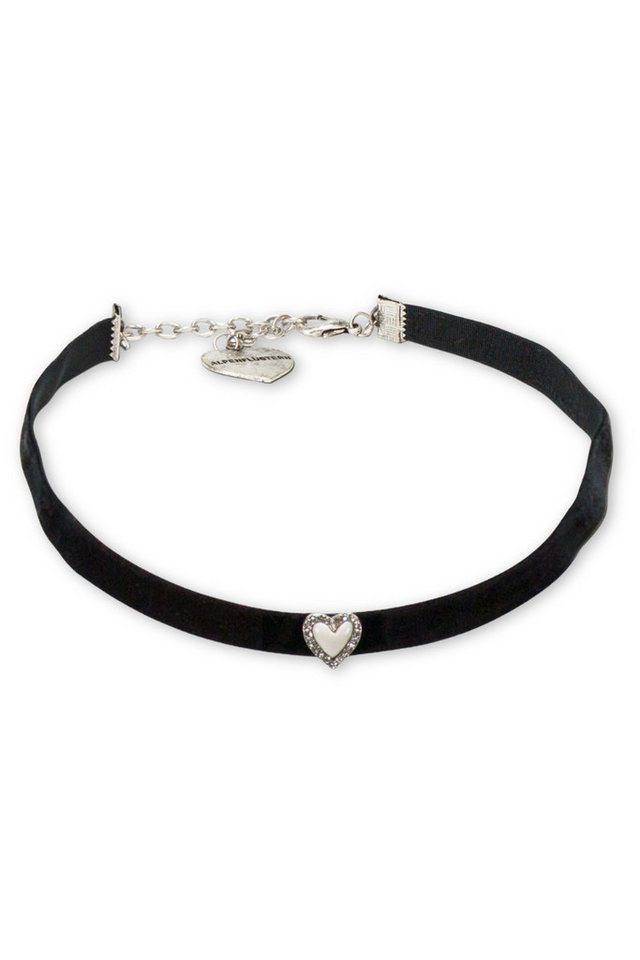 Alpenflüstern Kette mit Anhänger Kropfband - STRASS-HERZ - von Alpenflüstern