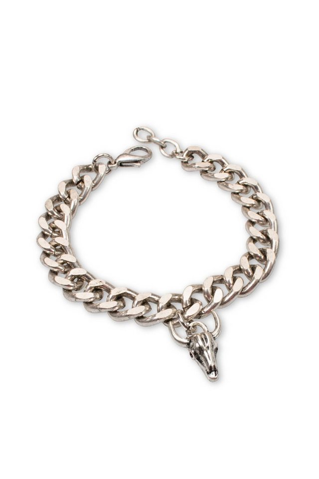 Alpenflüstern Ketten und Armband Set Herren Armband - STIERKOPF - silber antik von Alpenflüstern