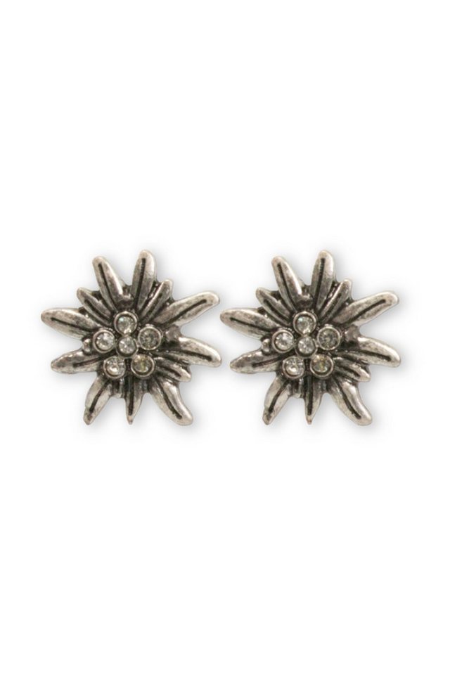 Alpenflüstern Ohrhänger-Set Ohrstecker - STRASS-EDELWEISS I - von Alpenflüstern