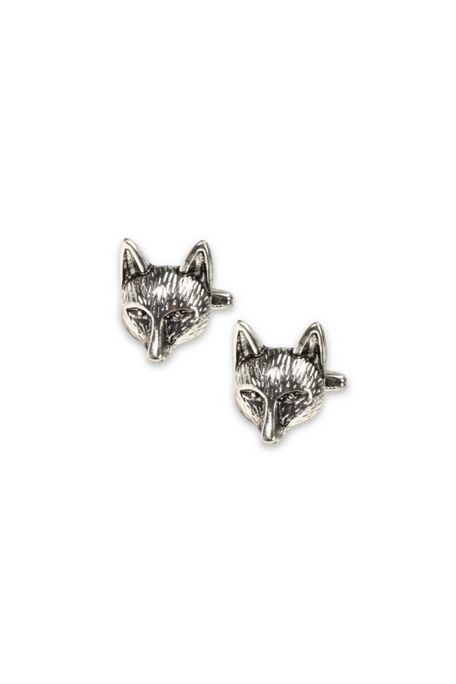 Alpenflüstern Schmuckset Manschettenknöpfe - FUCHSKOPF - antik-silber von Alpenflüstern