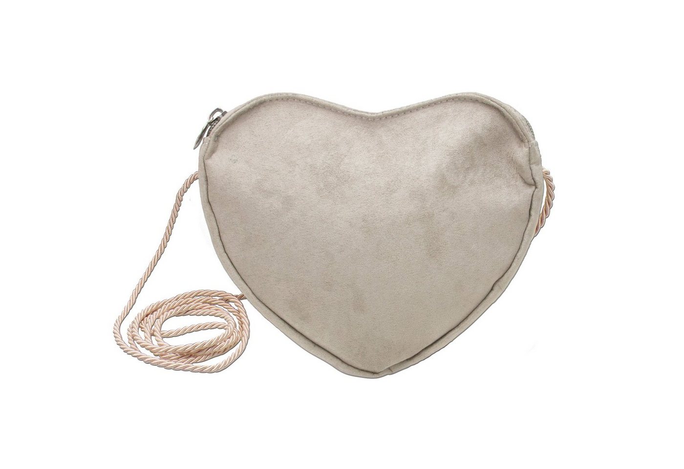 Alpenflüstern Schultertasche Herztasche (taupe-grau), - Damen Trachtentasche in Herzform, Schultertasche fürs Dirndl, Herz Handtasche zur Tracht, Dirndltasche von Alpenflüstern