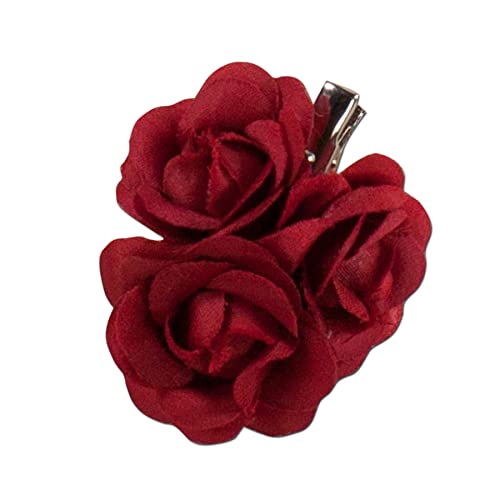 Alpenflüstern Stoffblumen-Brosche rot API029 von Alpenflüstern