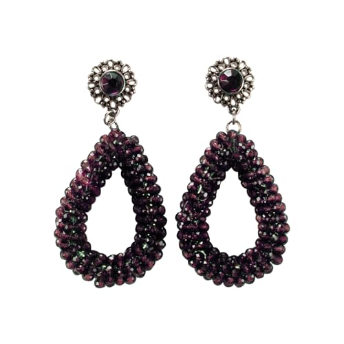 Alpenflüstern Trachten Glamour-Ohrhänger Perlen- Tropfen Helena mit Ohrstecker - Damen-Trachtenschmuck, Trachten-Ohrringe (beere) DOR066 von Alpenflüstern