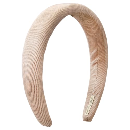 Alpenflüstern Trachten-Haarreif Babycord - Damen Haarschmuck, Haarband rutschfest fürs Dirndl (taupe-grau) ADV151 von Alpenflüstern