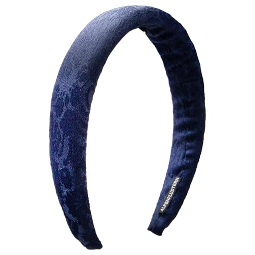 Alpenflüstern Trachten-Haarreif Jaquard - Damen Haarschmuck, Haarband rutschfest fürs Dirndl (blau) ADV152 von Alpenflüstern