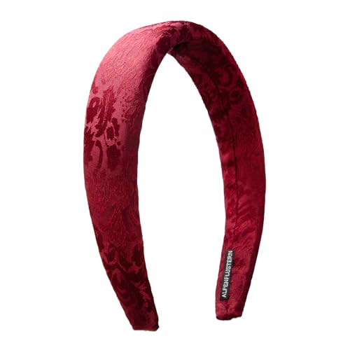 Alpenflüstern Trachten-Haarreif Jaquard - Damen Haarschmuck, Haarband rutschfest fürs Dirndl (dunkel-rot) ADV152 von Alpenflüstern