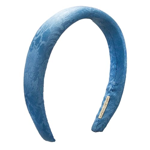 Alpenflüstern Trachten-Haarreif Jaquard - Damen Haarschmuck, Haarband rutschfest fürs Dirndl (hell-blau) ADV152 von Alpenflüstern