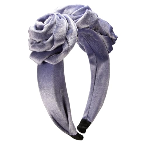Alpenflüstern Trachten-Haarreif Samt Blüten - Damen Haarschmuck rutschfest, Haarband fürs Dirndl (flieder) ADV146 von Alpenflüstern