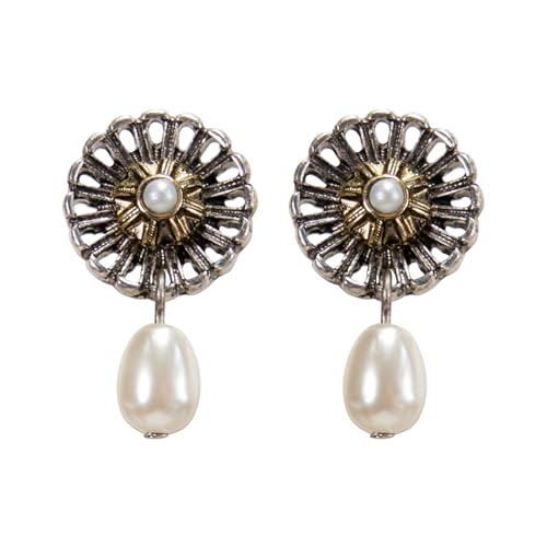 Alpenflüstern Trachten-Ohrstecker Lissy - Damen-Trachtenschmuck, Ornament Trachten-Ohrringe (antik-bicolor-farben) DOR070 von Alpenflüstern