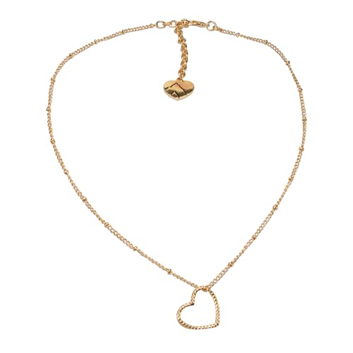 Alpenflüstern Trachtenkette Metall-Halskette Herz Twist - Damen-Trachtenschmuck Dirndlkette (gold-farben) DHK341 von Alpenflüstern