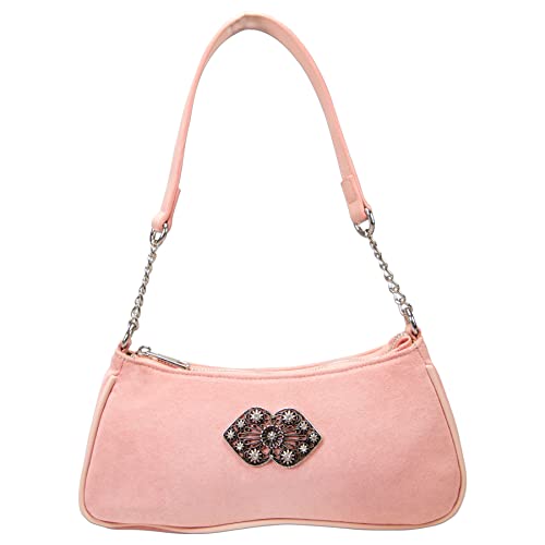 Alpenflüstern Trachtentasche Lissy - Damen Trachten Handtasche, Schultertasche fürs Dirndl, Tasche zur Tracht, Dirndltasche (rosa-rosé) DTA095 von Alpenflüstern