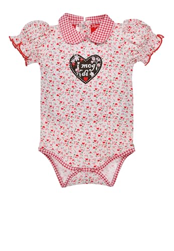 Bondi Body halbarm ´i mog di´, Heart Allover 74 Tracht Baby Mädchen Artikel-Nr.86992 von Alpenglück