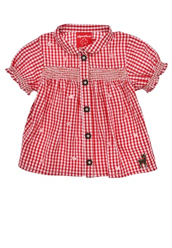 Bondi Trachtenbluse kariert halbarm, Check red/White 104 Tracht Baby Mädchen Artikel-Nr.86986 von Alpenglück