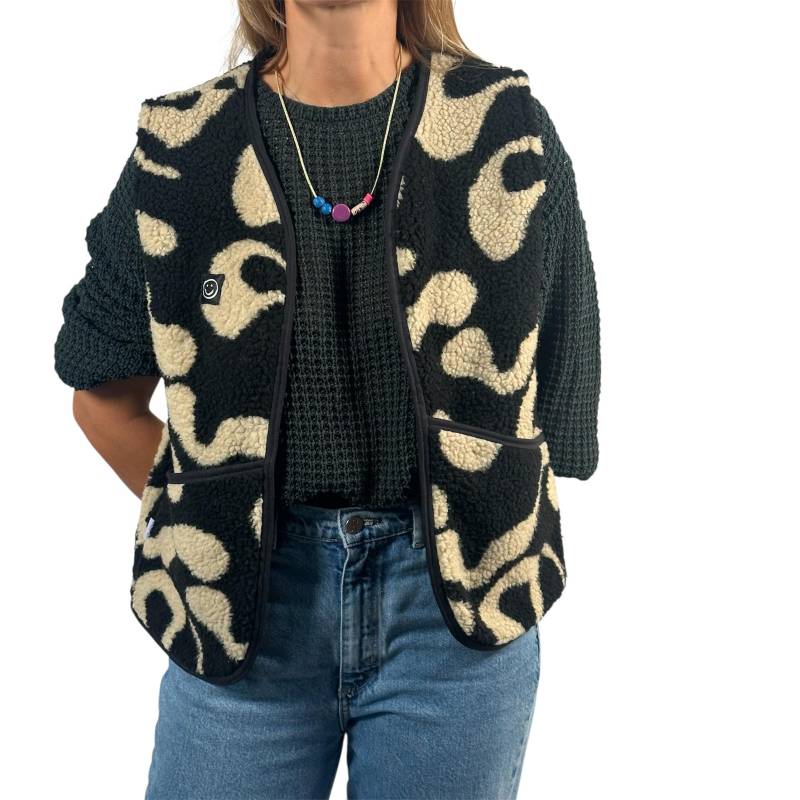 Weste/Plüschweste Vest Karierte von Alpenkaetzle