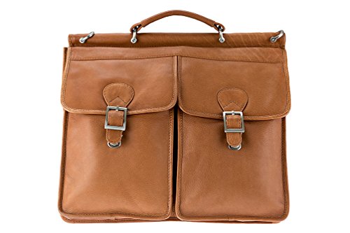 Alpenleder Aktentasche - DIPLOMAT (Handgefertigt) - Nachhaltiges Bio-Leder aus regionaler Landwirtschaft | Messenger Bag, Laptoptasche 15.6 Zoll *Fair Produziert* (40x30x17.5, Nussbaum) von Alpenleder