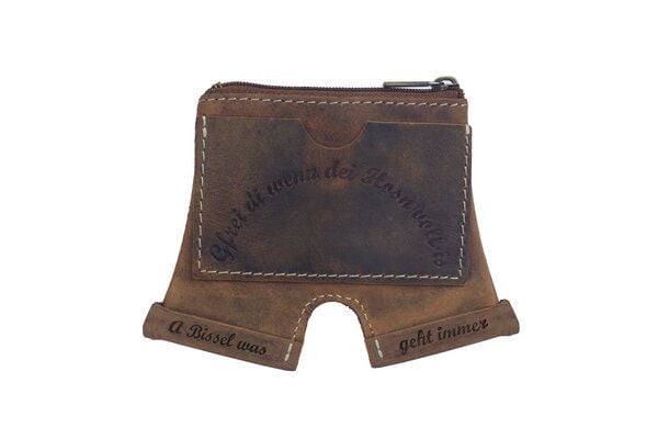 Alpenleder Geldbörse WIESNBUX Lederhose von Alpenleder