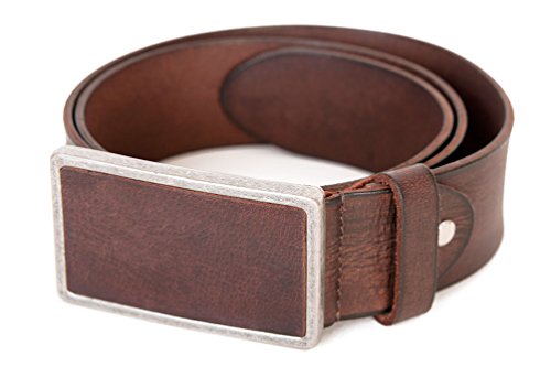 Alpenleder Ledergürtel RHEIN – Robuster Echt Leder Gürtel – 40mm kürzbar Vollledergürtel aus Büffelleder Braun für Herren (Koffee, 85 cm) von Alpenleder