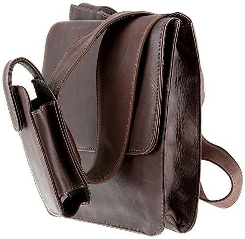 Alpenleder Messenger Bag - CUSCO (Handgefertigt) - Nachhaltiges Bio-Leder aus regionaler Landwirtschaft | Umhängetasche, Handtasche, Tablettasche 11zoll *Fair Produziert* (22 x 22 x 5cm, Schokobraun) von Alpenleder