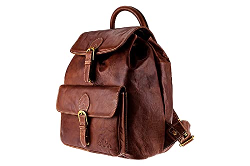 Alpenleder Rucksack - JACOBS WAY (Handgefertigt) - Nachhaltiges Bio-Leder aus regionaler Landwirtschaft | Daypacks, Rucksack Leder für Damen & Herren *Fair Produziert* (32.5 x 35 x 20cm, 20L, Brandy) von Alpenleder