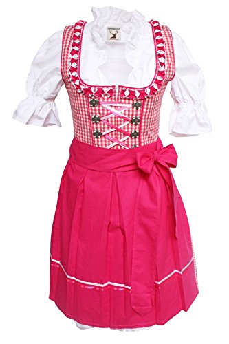 Alpenmärchen 3tlg. Dirndl-Set - Trachtenkleid inkl. Bluse, Schürze, Gr.32 - ALM621 von Alpenmärchen