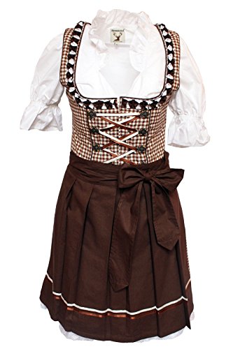 Alpenmärchen 3tlg. Dirndl-Set - Trachtenkleid inkl. Bluse, Schürze, Gr.36 - ALM619 von Alpenmärchen