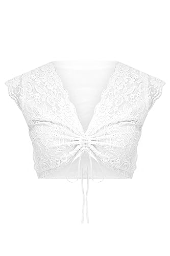 Alpenmärchen Damen Elegante Dirndlbluse Trachtenbluse aus Spitze Gr.32 von Alpenmärchen