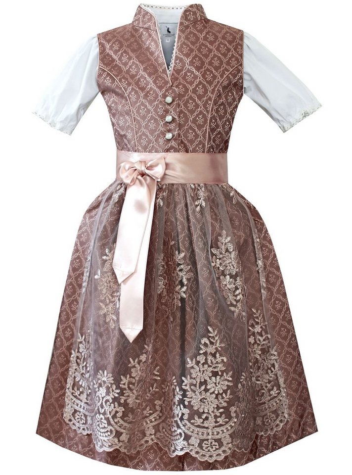 Alpenmärchen Dirndl Kinderdirndl Nova in Rosa - ALM-K954 von Alpenmärchen