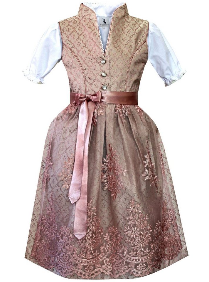 Alpenmärchen Dirndl Kinderdirndl Bella in Rosa - ALM-K979 von Alpenmärchen