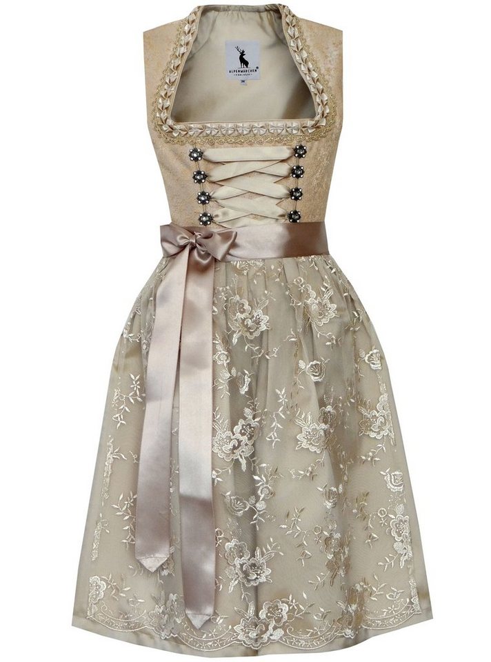 Alpenmärchen Dirndl Alpenmärchen Midi Dirndl Goldmarie - ALM662 von Alpenmärchen