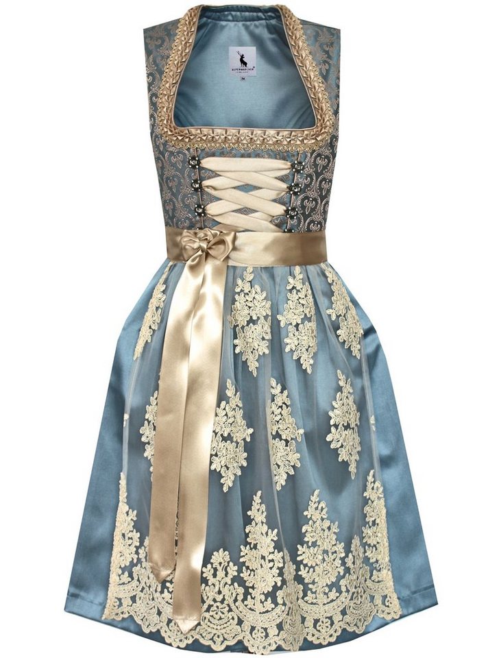 Alpenmärchen Dirndl Dirndl Elisabeth in Blau - ALM911 von Alpenmärchen