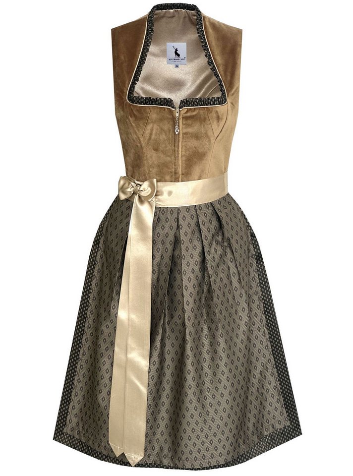 Alpenmärchen Dirndl Dirndl Aurelia in braun - ALM1022 von Alpenmärchen