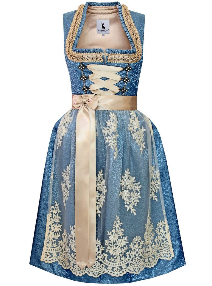 Alpenmärchen Dirndl Dirndl Greta in blau - ALM992 von Alpenmärchen