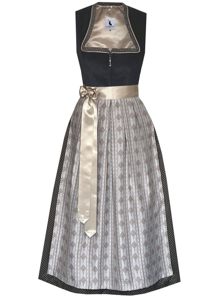 Alpenmärchen Dirndl Langes Dirndl Adele in schwarz - ALM1029 von Alpenmärchen