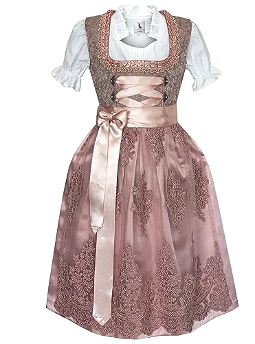 Alpenmärchen Kinderdirndl aus exklusiver Kollektion inkl. Schürze und Bluse - ALM-K520_104 von Alpenmärchen