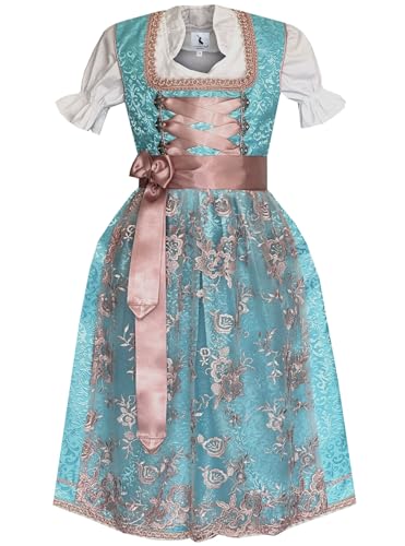 Alpenmärchen Kinderdirndl aus exklusiver Kollektion inkl. Schürze und Bluse - ALM-K761_146 von Alpenmärchen