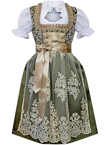 Alpenmärchen Kinderdirndl aus exklusiver Kollektion inkl. Schürze und Bluse - ALM-K909_104 von Alpenmärchen