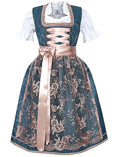 Alpenmärchen Kinderdirndl aus exklusiver Kollektion inkl. Schürze und Bluse - ALM-K914_116 von Alpenmärchen