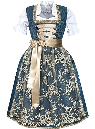 Alpenmärchen Kinderdirndl aus exklusiver Kollektion inkl. Schürze und Bluse - ALM-K921_104 von Alpenmärchen