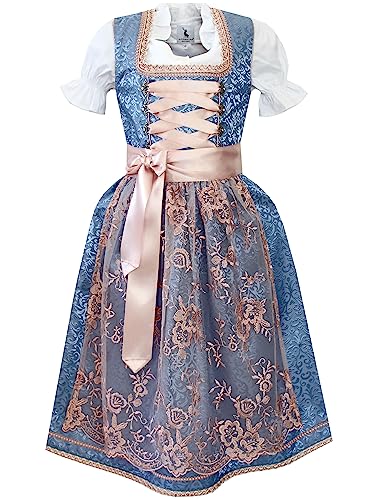 Alpenmärchen Kinderdirndl aus exklusiver Kollektion inkl. Schürze und Bluse - ALM-K947_116 von Alpenmärchen