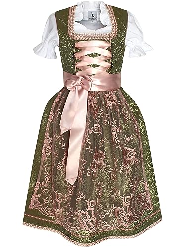 Alpenmärchen Kinderdirndl aus exklusiver Kollektion inkl. Schürze und Bluse - ALM-K948_140 von Alpenmärchen