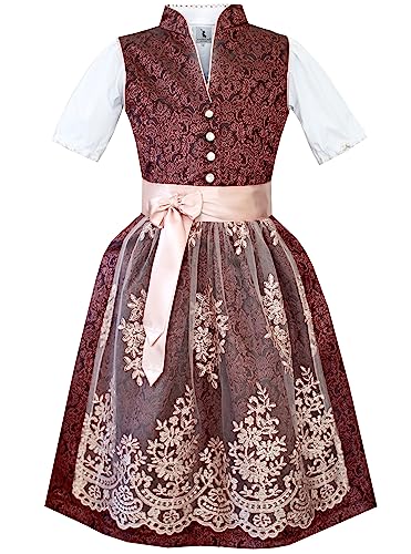 Alpenmärchen Kinderdirndl aus exklusiver Kollektion inkl. Schürze und Bluse - ALM-K950_128 von Alpenmärchen