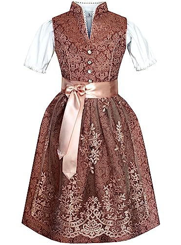Alpenmärchen Kinderdirndl aus exklusiver Kollektion inkl. Schürze und Bluse - ALM-K951_128 von Alpenmärchen