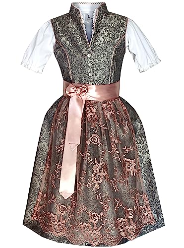 Alpenmärchen Kinderdirndl aus exklusiver Kollektion inkl. Schürze und Bluse - ALM-K952_116 von Alpenmärchen